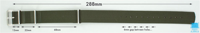 Phoenix Olive Green MOD Nylon Strap