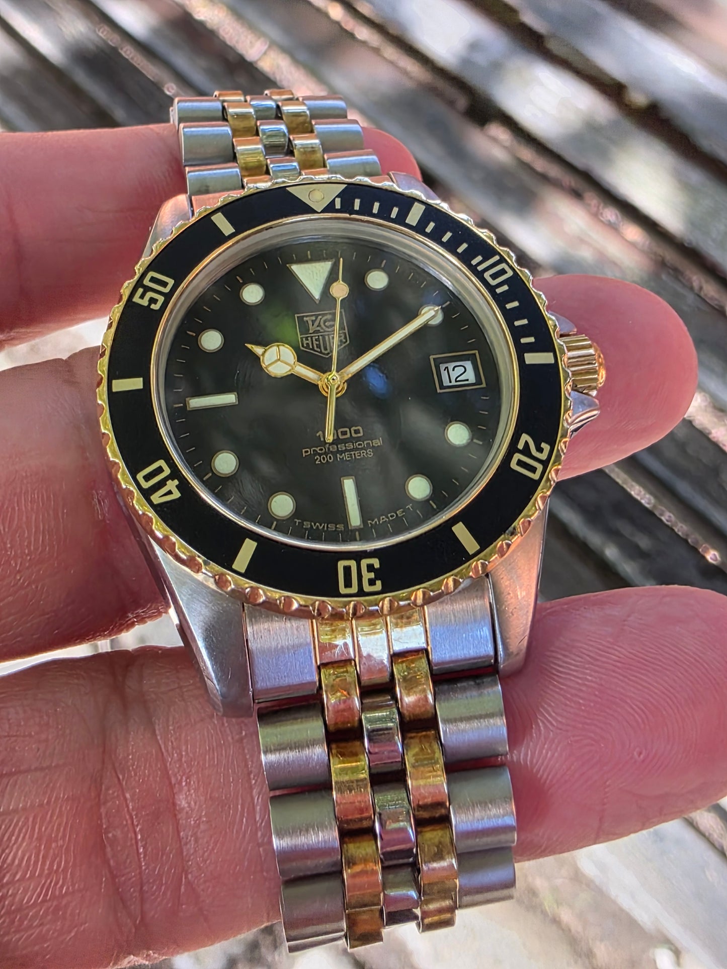 TAG Heuer Divers 1000 Quartz 38mm Watch 980.020N Two Tone Vintage